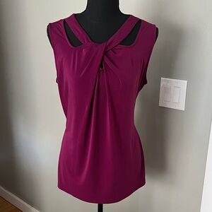 Elegant Magenta Sleeveless Top